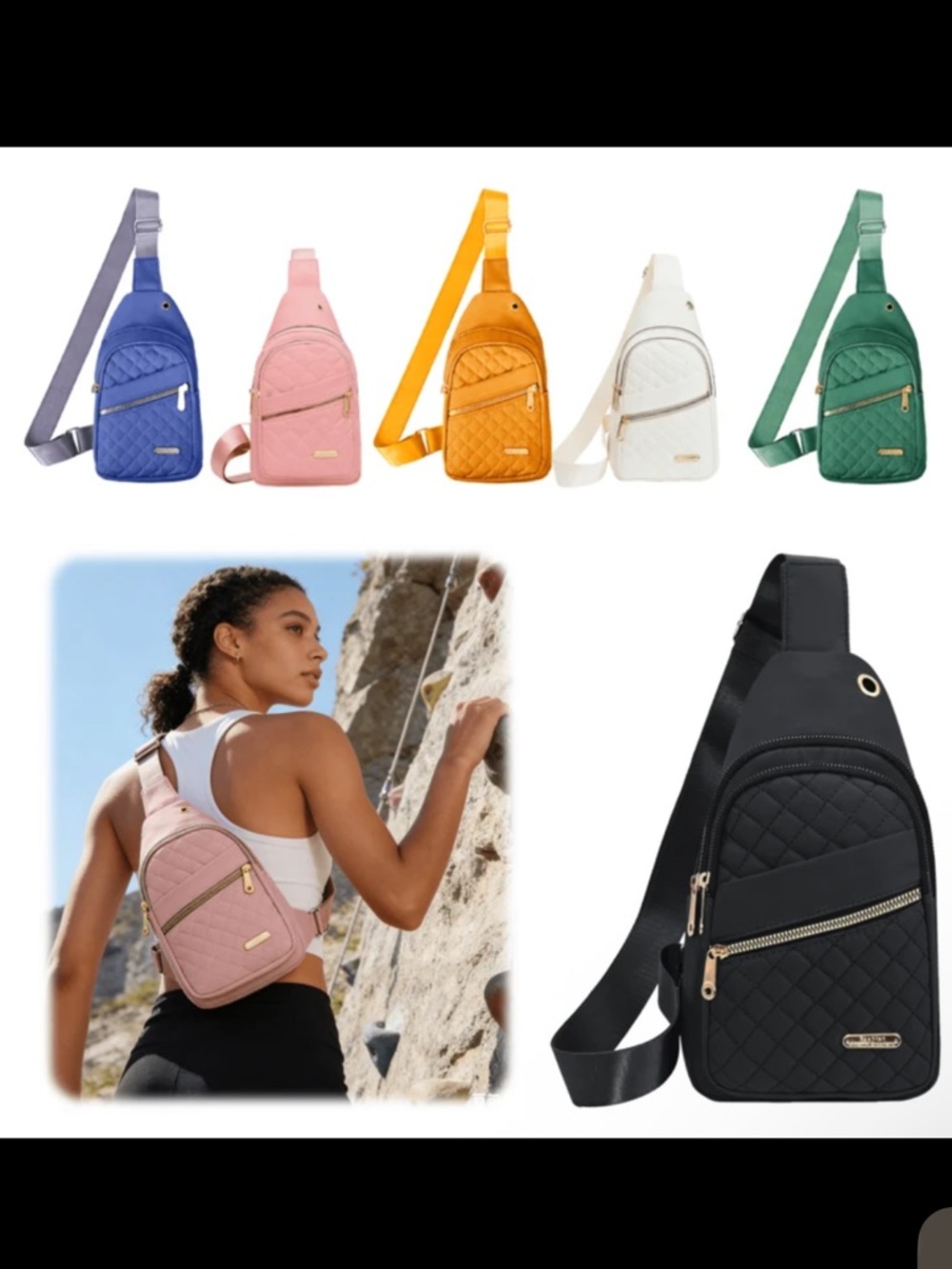 All Colors Avail! Quilted Crossbody Sling Bags NWT